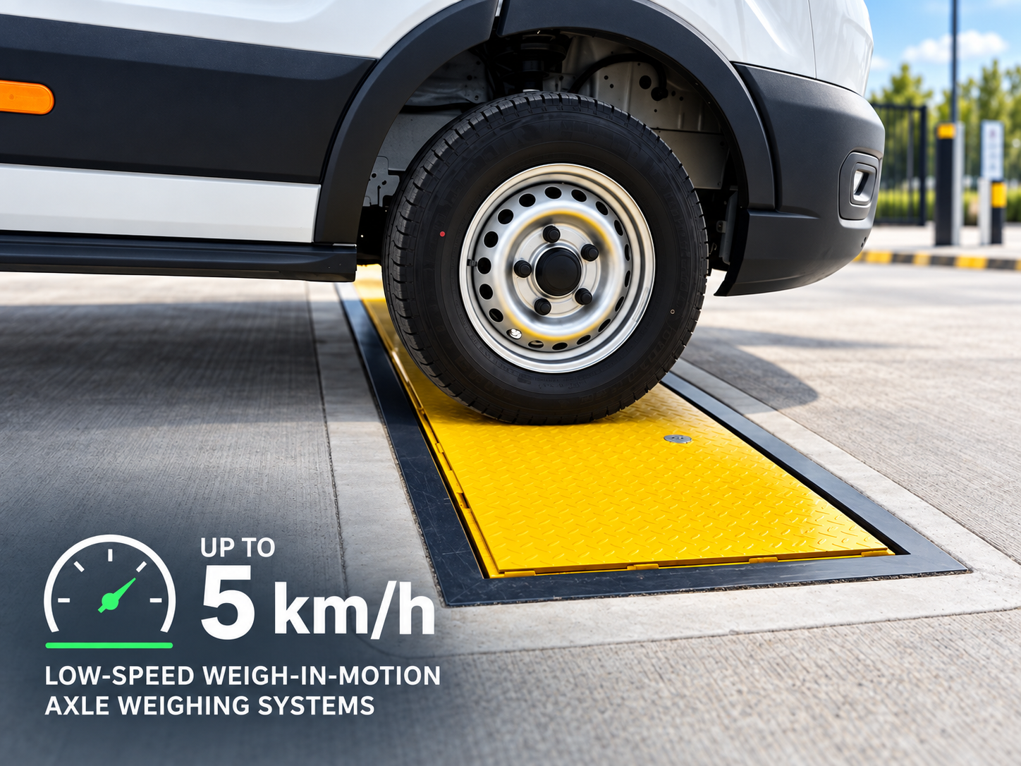 Dynamic truck weighing system with automation and access control